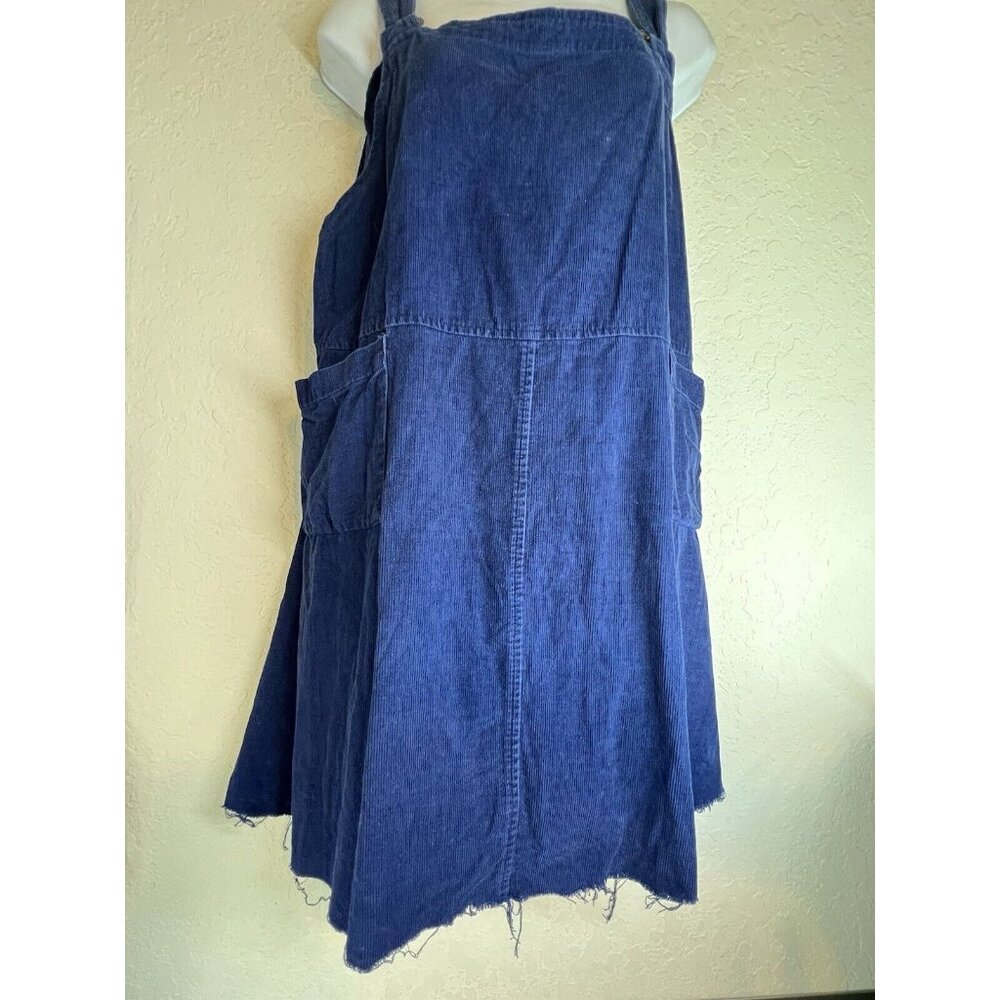 Vintage Sunbelt Denim Women's Corduroy Dress Raw Hem Size Large 90's Y2K